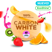 Blanqueador Dental Organico Carbon Activado Vegetal - Sabor Tutti Frutti en Pote de Bambu