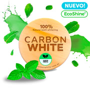 Blanqueador Dental Organico Carbon Activado Vegetal - Sabor Menta en Pote de Bambu