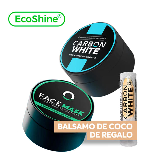 COMBO Blanqueador dental + Face Mask + Balsamo de coco de Regalo
